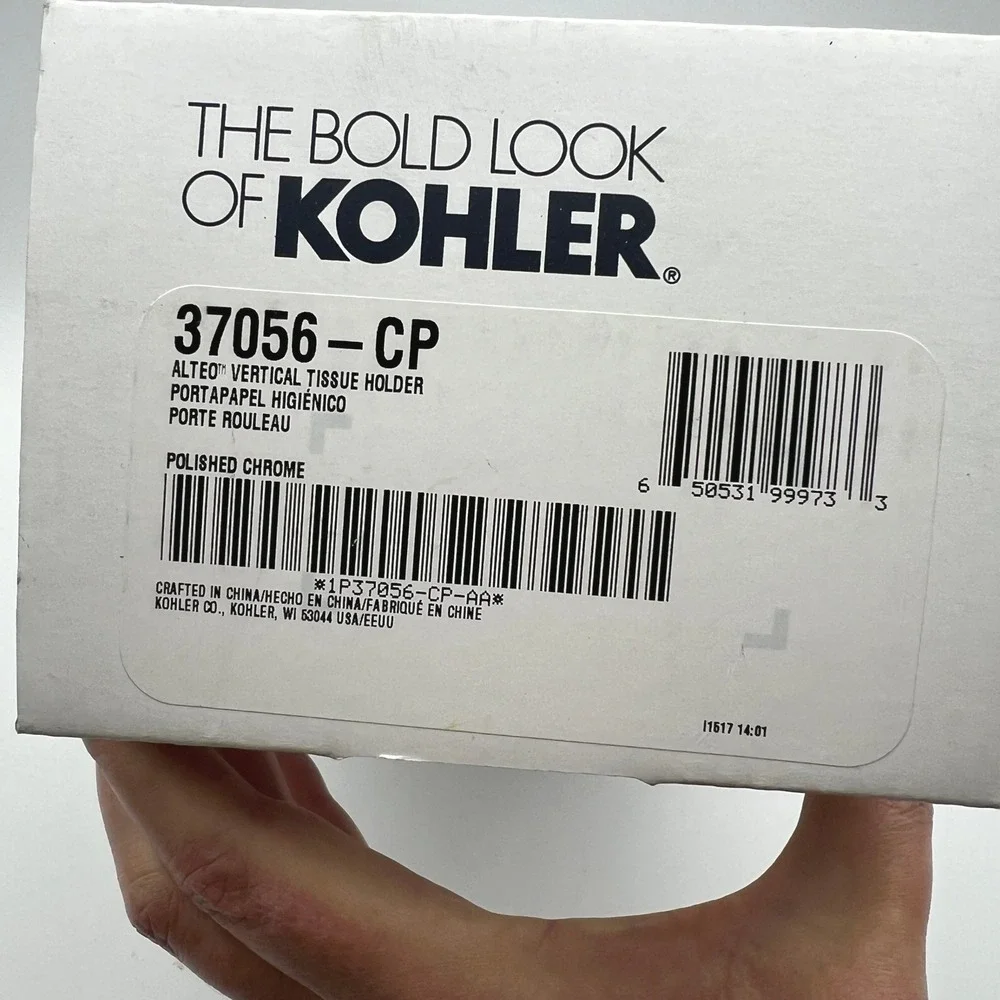 Kohler K-37056-CP Alteo Vertical Toilet Paper Holder Polished Chrome New in Box
